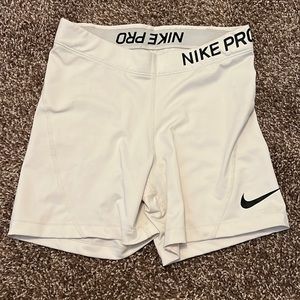 White Nike Pro Spandex